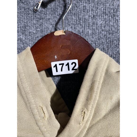 Natural Greens Hoodie Mens XL Tan Beige Pullover Graphic Smiley Sun Made in USA - Picture 5 of 9